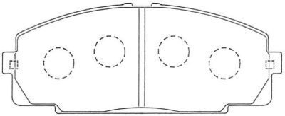 AISIN Комплект тормозных колодок, дисковый тормоз ASN-254