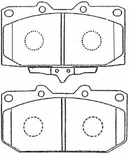 AISIN Комплект тормозных колодок, дисковый тормоз B1N002