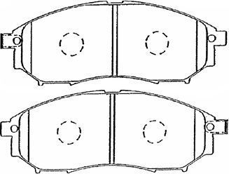 AISIN Комплект тормозных колодок, дисковый тормоз B1N036