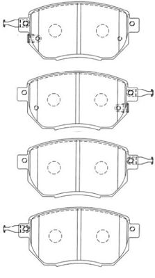 AISIN Комплект тормозных колодок, дисковый тормоз B1N079
