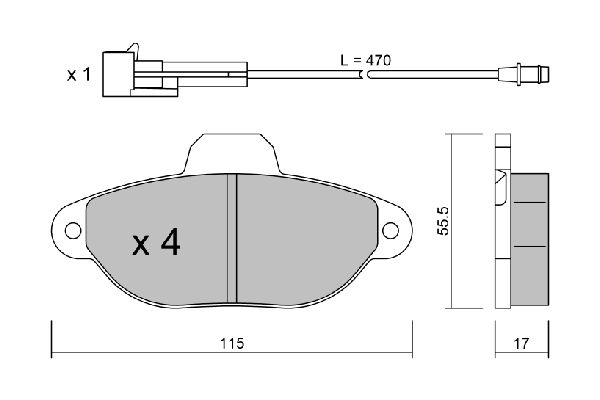 AISIN Комплект тормозных колодок, дисковый тормоз BPFI-1001