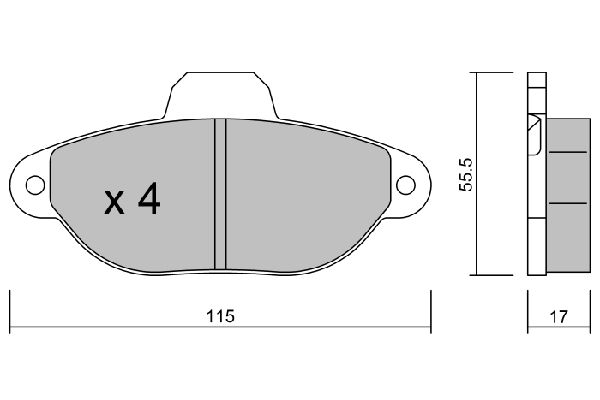 AISIN Комплект тормозных колодок, дисковый тормоз BPFI-1006