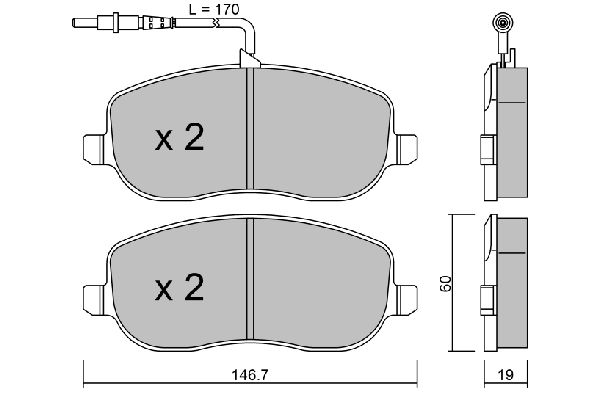 AISIN Комплект тормозных колодок, дисковый тормоз BPFI-1023