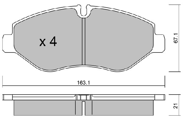 AISIN stabdžių trinkelių rinkinys, diskinis stabdys BPIV-1001