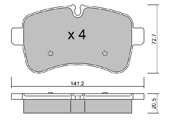 AISIN stabdžių trinkelių rinkinys, diskinis stabdys BPIV-2001