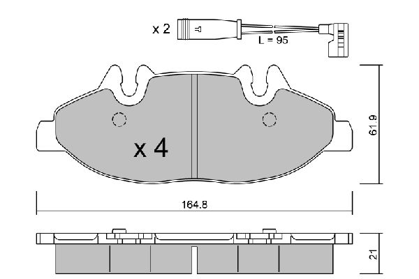 AISIN Комплект тормозных колодок, дисковый тормоз BPMB-1012
