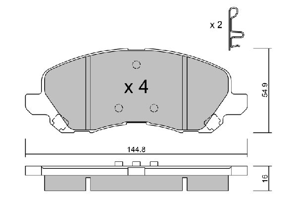 AISIN Комплект тормозных колодок, дисковый тормоз BPMI-1001