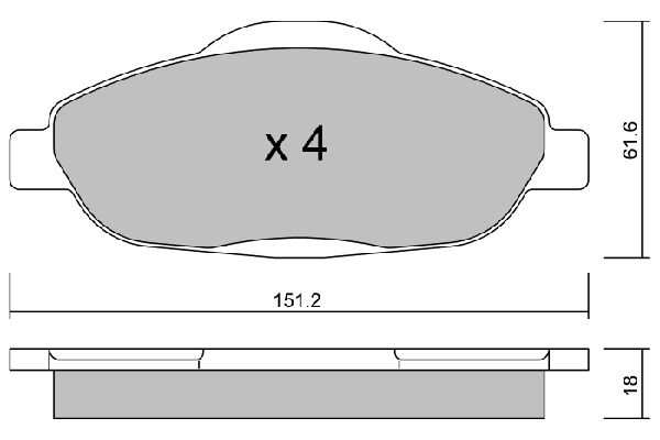 AISIN Комплект тормозных колодок, дисковый тормоз BPPE-1001