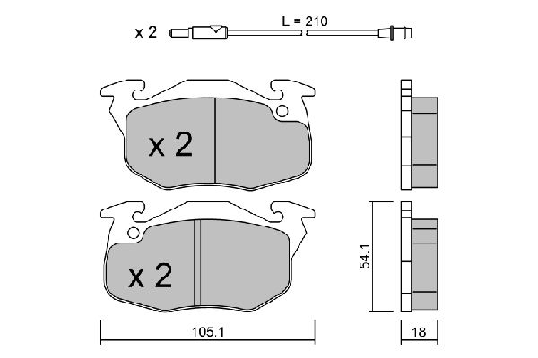 AISIN Комплект тормозных колодок, дисковый тормоз BPPE-1003