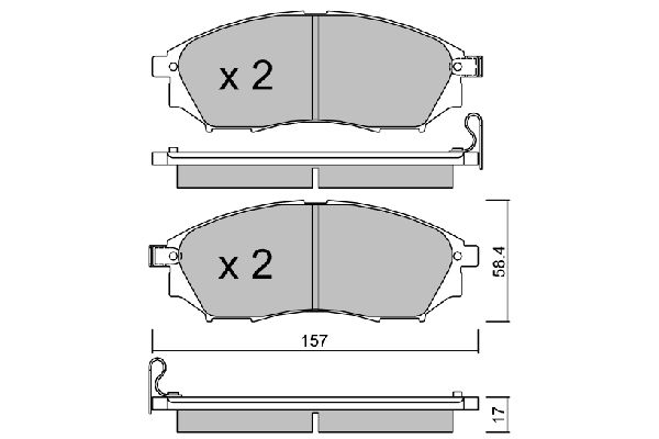 AISIN Комплект тормозных колодок, дисковый тормоз BPRE-1011