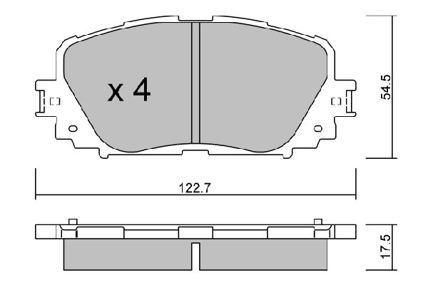 AISIN Комплект тормозных колодок, дисковый тормоз BPTO-1005