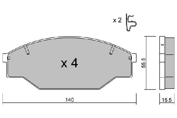 AISIN Комплект тормозных колодок, дисковый тормоз BPTO-1915