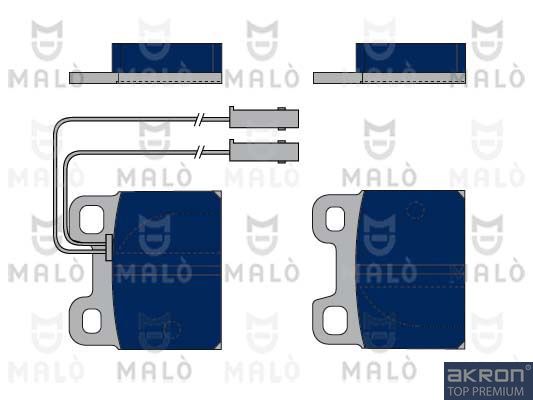 AKRON-MALÒ Комплект тормозных колодок, дисковый тормоз 1050243