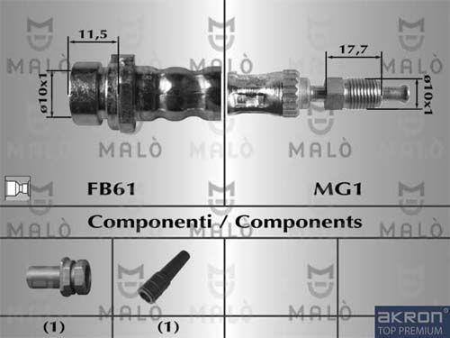 AKRON-MALÒ Тормозной шланг 80000