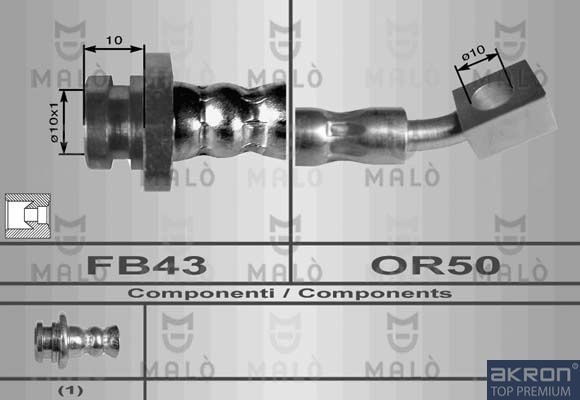 AKRON-MALÒ Тормозной шланг 80095