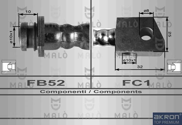 AKRON-MALÒ Тормозной шланг 80102