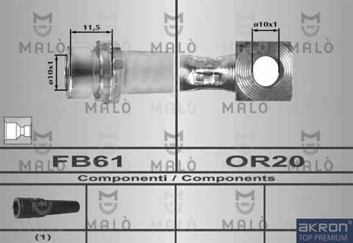 AKRON-MALÒ stabdžių žarnelė 80234