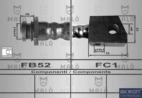 AKRON-MALÒ Тормозной шланг 80272