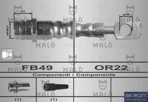 AKRON-MALÒ Тормозной шланг 80275