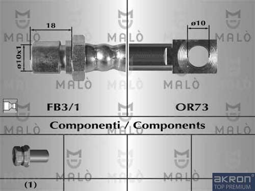 AKRON-MALÒ stabdžių žarnelė 80334