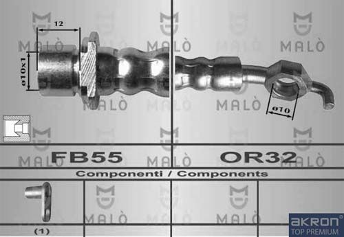 AKRON-MALÒ Тормозной шланг 80353