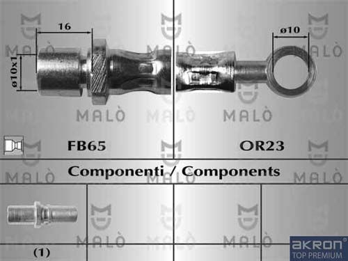 AKRON-MALÒ Тормозной шланг 80376
