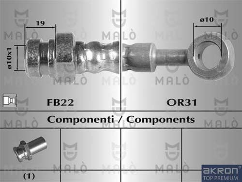 AKRON-MALÒ Тормозной шланг 80390