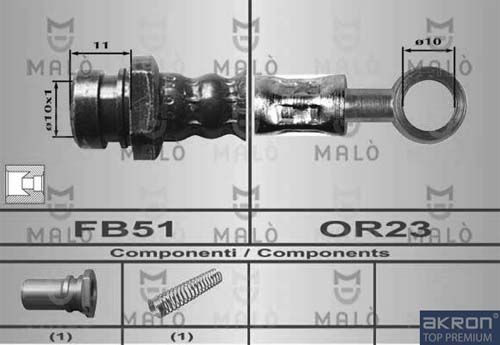 AKRON-MALÒ Тормозной шланг 80442