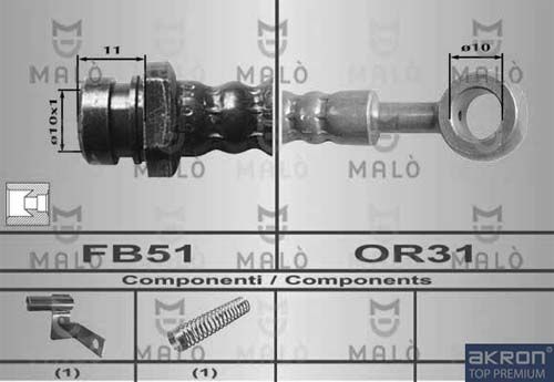 AKRON-MALÒ Тормозной шланг 80476