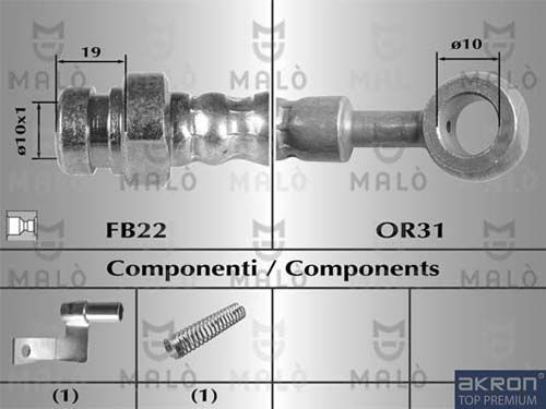 AKRON-MALÒ Тормозной шланг 80478