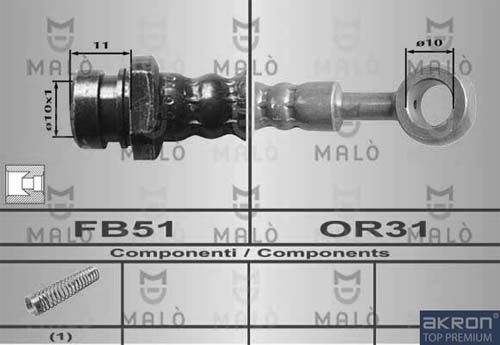 AKRON-MALÒ Тормозной шланг 80502