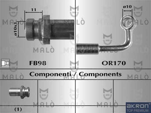 AKRON-MALÒ Тормозной шланг 80642