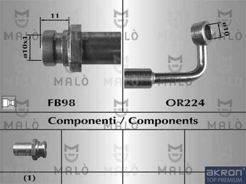 AKRON-MALÒ Тормозной шланг 80643