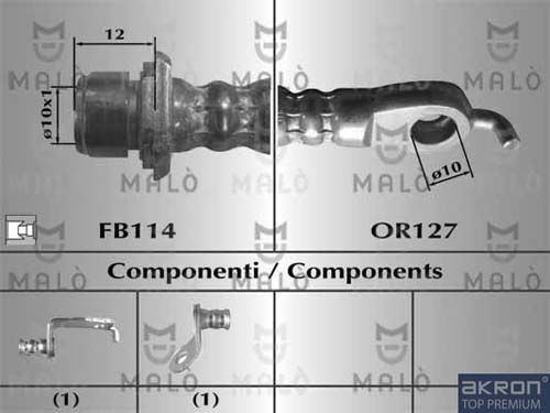 AKRON-MALÒ Тормозной шланг 80650
