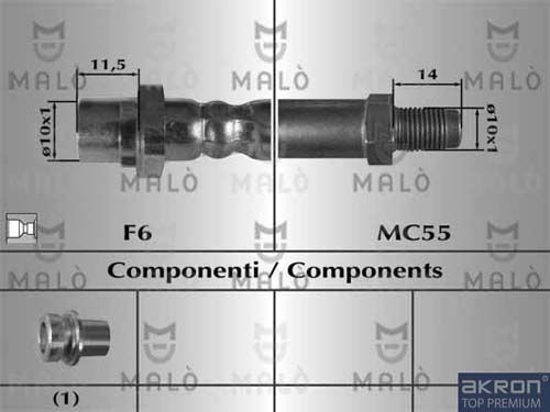 AKRON-MALÒ Тормозной шланг 80658