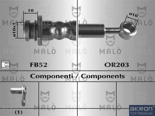 AKRON-MALÒ stabdžių žarnelė 80691
