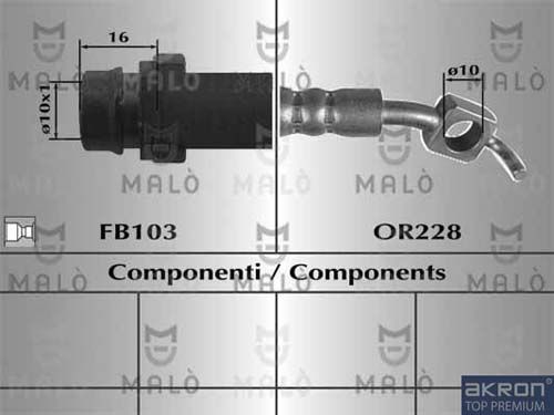 AKRON-MALÒ Тормозной шланг 80715