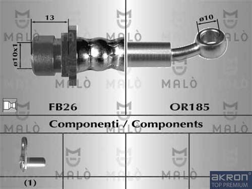 AKRON-MALÒ Тормозной шланг 80766