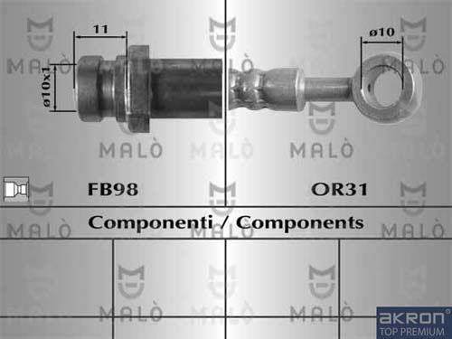 AKRON-MALÒ Тормозной шланг 80784