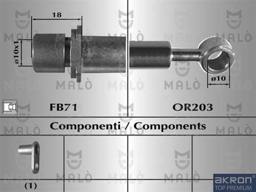 AKRON-MALÒ Тормозной шланг 80866