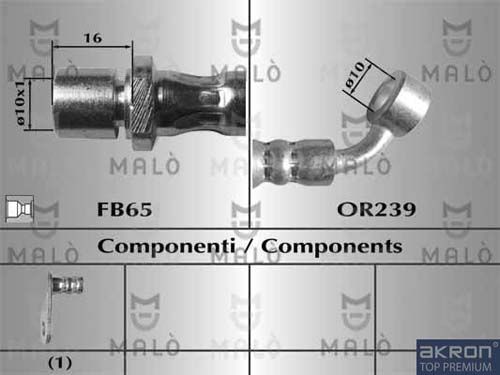 AKRON-MALÒ Тормозной шланг 80867