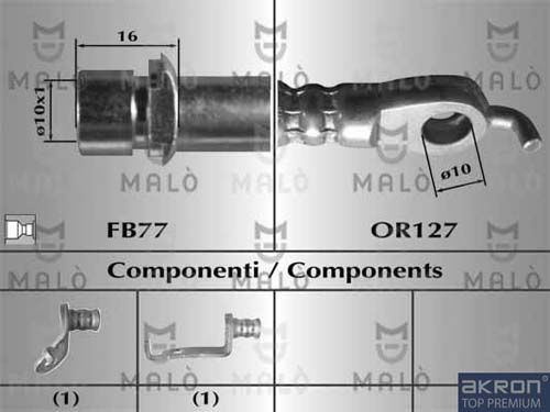 AKRON-MALÒ stabdžių žarnelė 80878