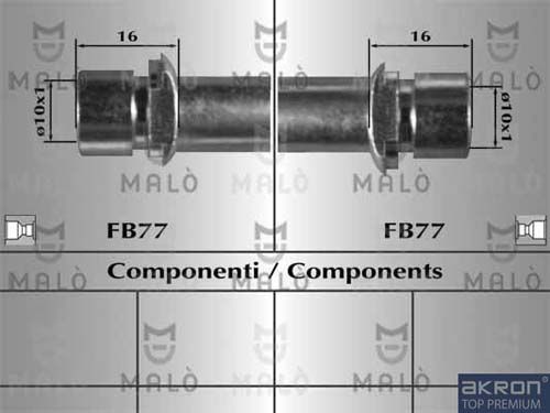AKRON-MALÒ Тормозной шланг 80882