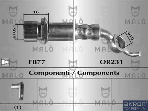AKRON-MALÒ stabdžių žarnelė 80885