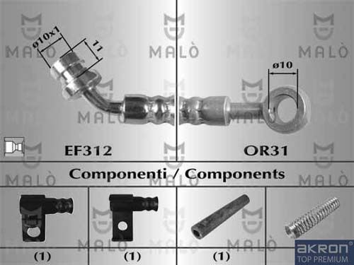 AKRON-MALÒ Тормозной шланг 80917