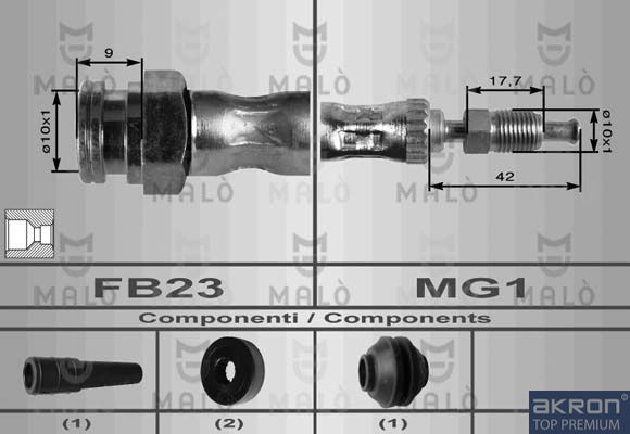 AKRON-MALÒ Тормозной шланг 8098