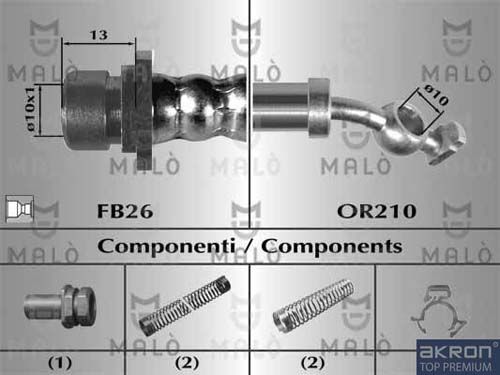 AKRON-MALÒ Тормозной шланг 80986