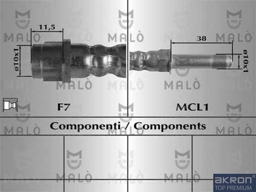 AKRON-MALÒ Тормозной шланг 81022