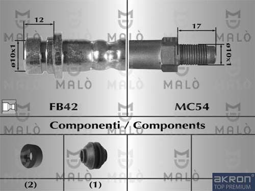 AKRON-MALÒ stabdžių žarnelė 8608