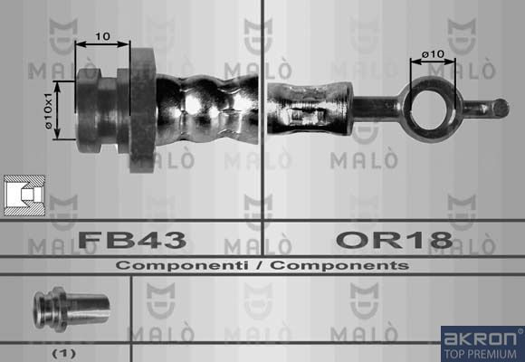 AKRON-MALÒ Тормозной шланг 8617